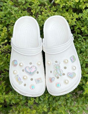 Set charmuri pentru saboti SHEIN, alb