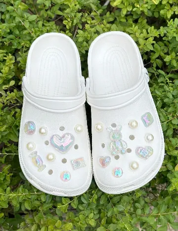 Set charmuri pentru saboti SHEIN, alb