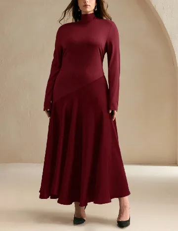 Rochie medie Anewsta Curve, visiniu