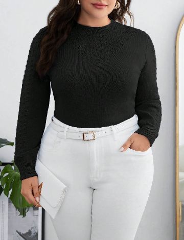 Bluza SHEIN CURVE, negru