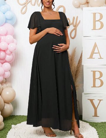 Rochie lunga SHEIN Maternity, negru