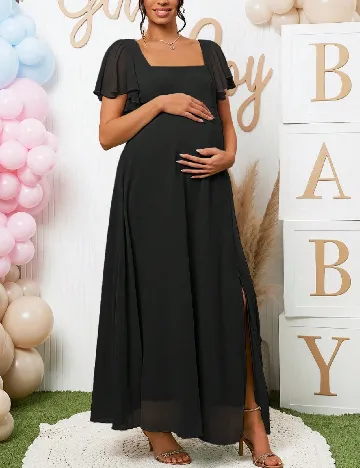 Rochie lunga SHEIN Maternity, negru