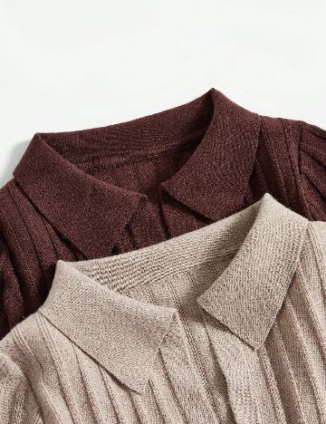 Set bluze 2 bucati SHEIN, maro/bej