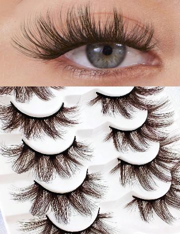 Set gene false banda 5 perechi SHEIN, maro