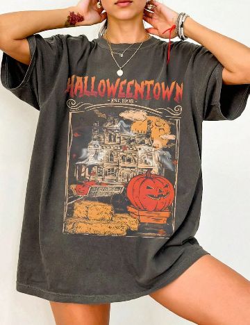 Tricou Oversize SHEIN CURVE, gri