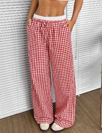 Pantaloni SHEIN, rosu