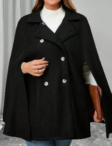 Poncho SHEIN CURVE, negru