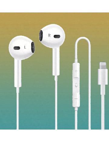 Casti cu conector Lightning SHEIN, alb