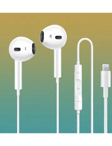 Casti cu conector Lightning SHEIN, alb