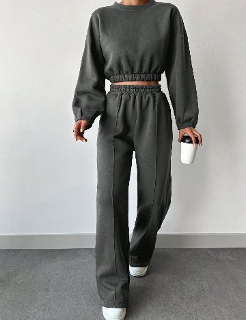 Compleu SHEIN, gri inchis