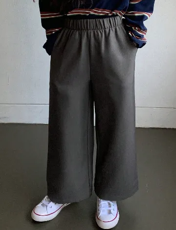 Pantaloni Shein Kids, gri inchis