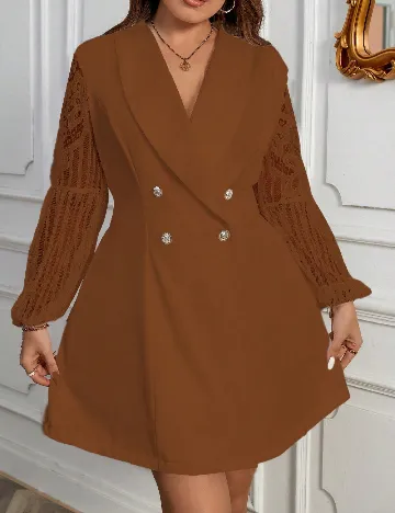 Rochie scurta SHEIN CURVE, maro