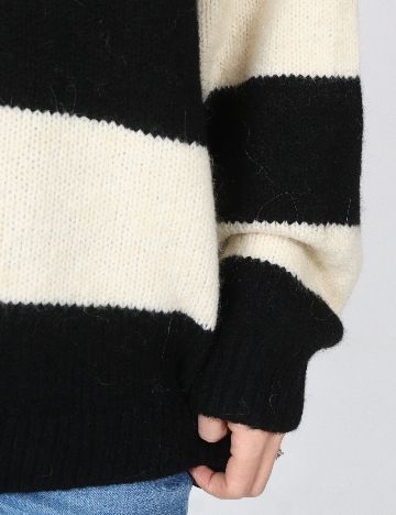 Pulover C&A, crem/negru