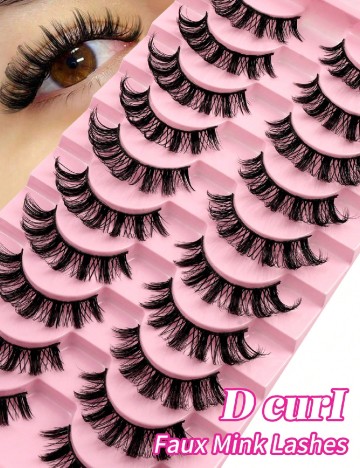 Gene false 10 perechi SHEIN, negru