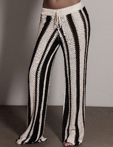 Pantaloni SHEIN, bej/negru