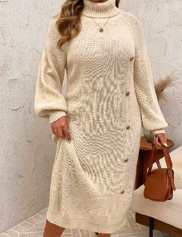 Rochie medie Emery Rose Curve, crem