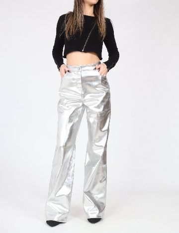 Pantaloni C&A, argintiu
