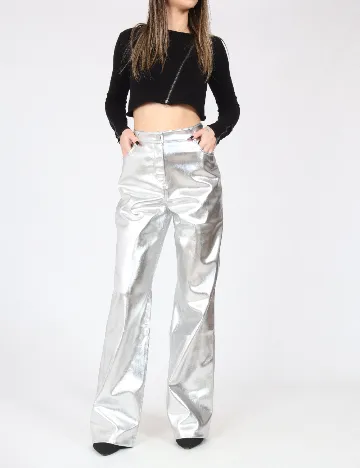 Pantaloni C&A, argintiu