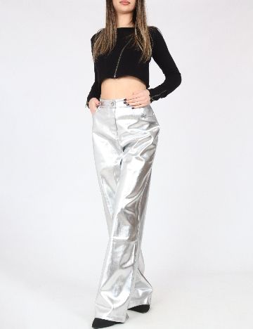 Pantaloni C&A, argintiu