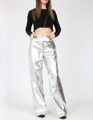 Pantaloni C&A, argintiu