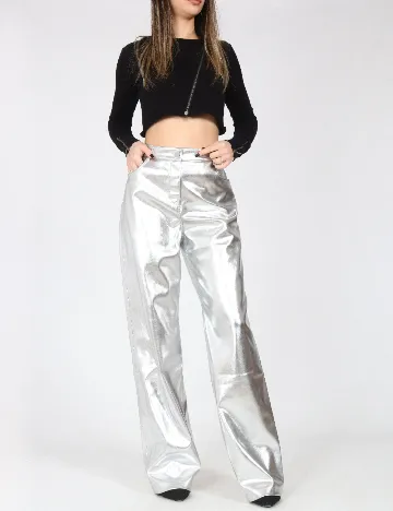 Pantaloni C&A, argintiu