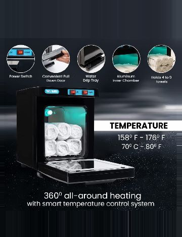 Sterilizator UV pentru prosoape SHEIN, negru