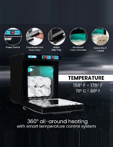 Sterilizator UV pentru prosoape SHEIN, negru