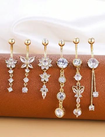 Set piercing-uri 6 bucati SHEIN, auriu