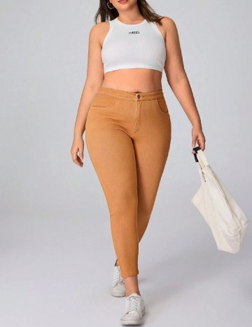 Pantaloni SHEIN CURVE, portocaliu