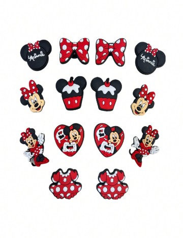 Set charmuri pentru saboti SHEIN, rosu/negru