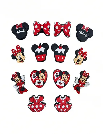 Set charmuri pentru saboti SHEIN, rosu/negru