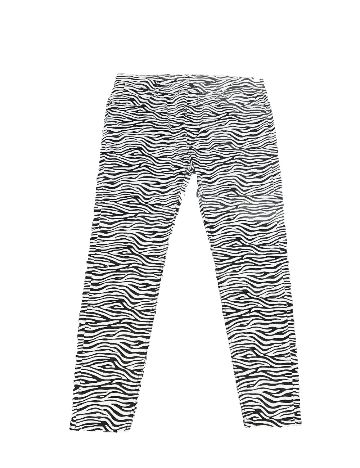 Pantaloni Zara, alb/negru