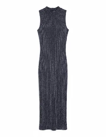 Rochie medie Bershka, albastru/argintiu