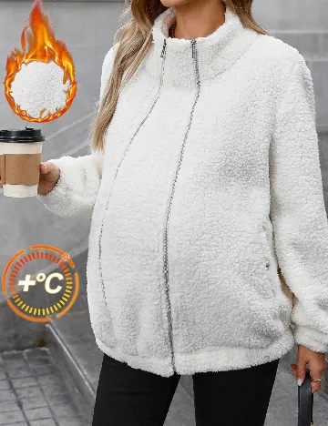 Jacheta SHEIN Maternity, alb