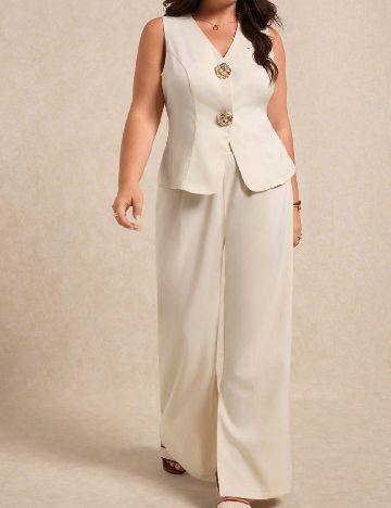 Compleu SHEIN CURVE, crem