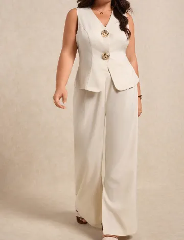 Compleu SHEIN CURVE, crem