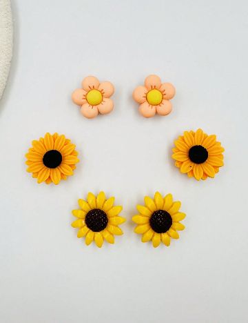 Set charmuri pentru saboti 6 bucati SHEIN, galben