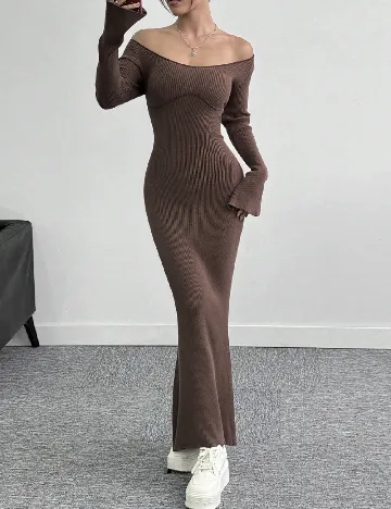 Rochie lunga SHEIN, maro