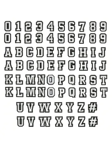 Set charmuri  SHEIN, alb/negru