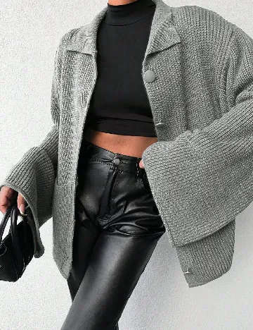 Cardigan Oversize SHEIN, gri