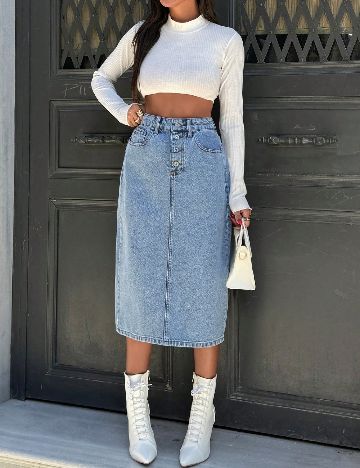 Fusta SHEIN, albastru