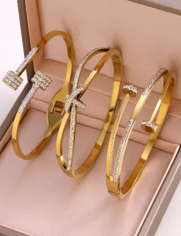 Set Bratari 3 bucati SHEIN, auriu