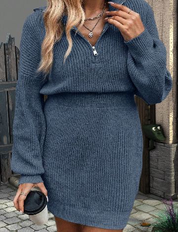 Rochie scurta SHEIN CURVE, albastru