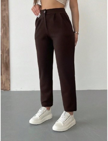 Pantaloni SHEIN CURVE, maro