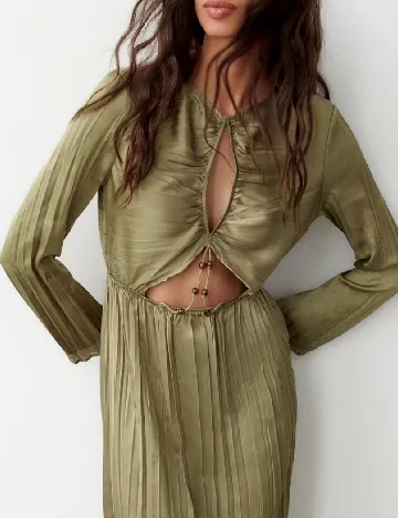 Rochie medie Zara, kaki