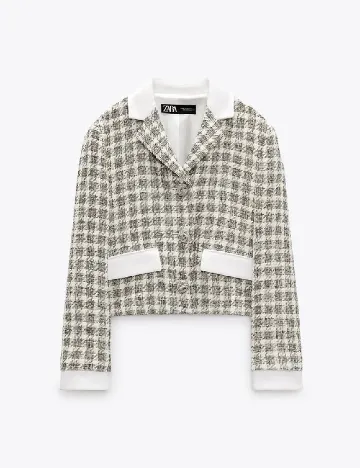 Sacou Zara, alb/verde