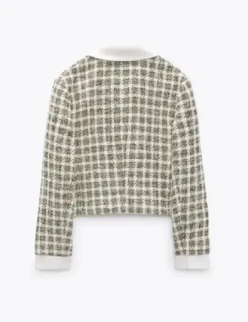 Sacou Zara, alb/verde