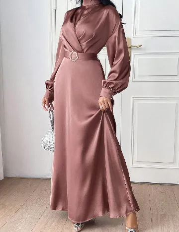 Rochie lunga SHEIN, roz pudra inchis