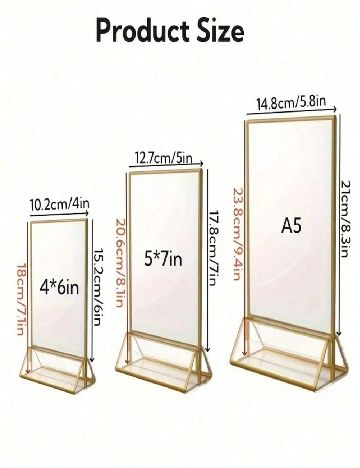Set rame foto 3 bucati SHEIN, transparent