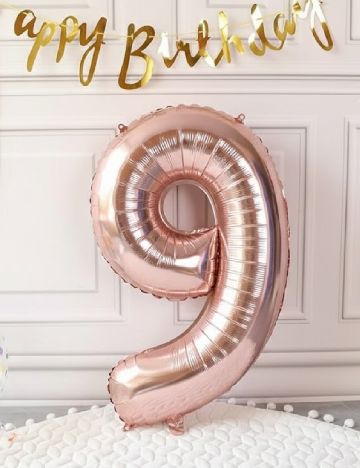 Balon folie cifra 9 SHEIN, roz